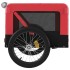 Remolque de bicicleta mascotas hierro tela Oxford rojo