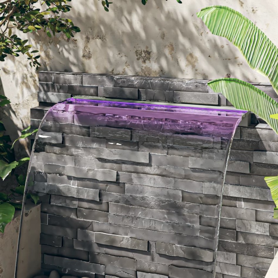 Fuente cascada con LED RGB acero inoxidable 108