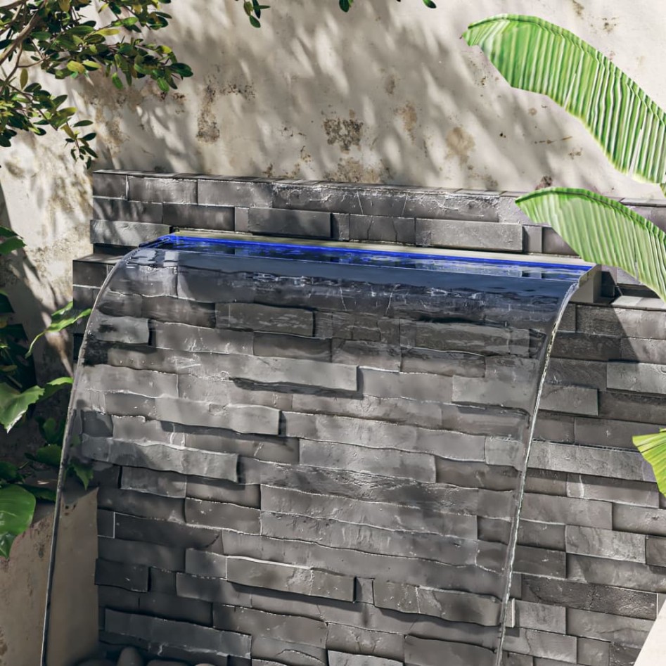 Fuente cascada con LED RGB acero inoxidable 108