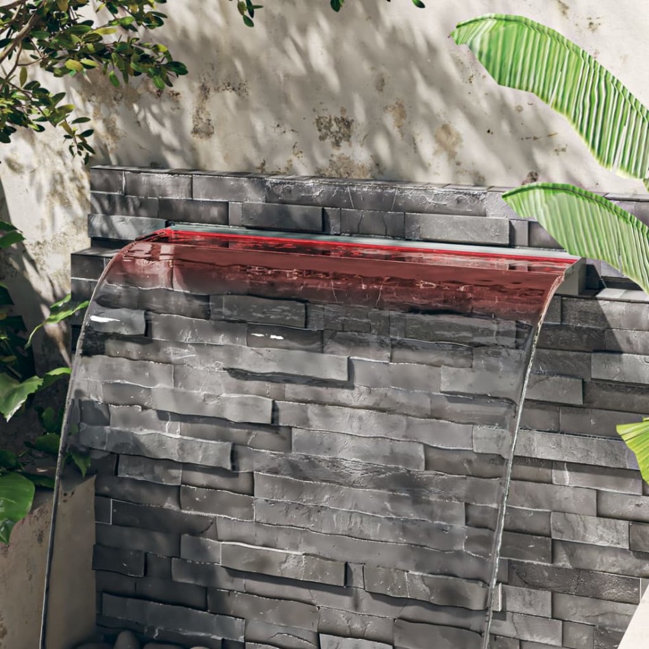 Fuente cascada con LED RGB acero inoxidable 108