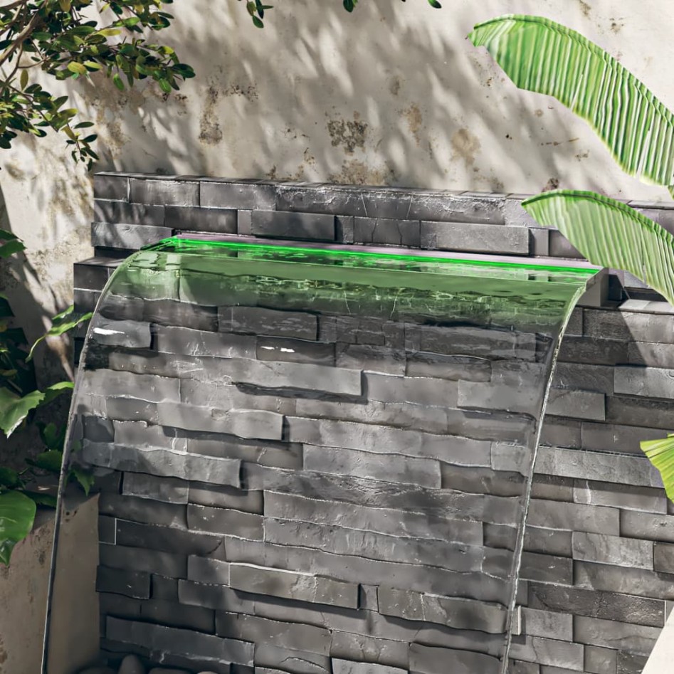 Fuente cascada con LED RGB acero inoxidable 108