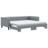Sofá cama nido con colchón tela gris claro 90x200