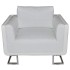 Sillón con patas cromadas cuero sintético