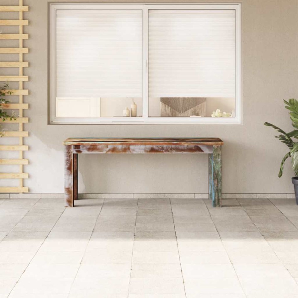 Banco de madera maciza reciclada 110x35x45