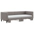 Sofá cama nido con colchón tela gris taupe 80x200