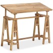Mesa de dibujo de madera maciza de mango 116x50x76 cm