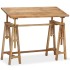 Mesa de dibujo de madera maciza de mango 116x50x76