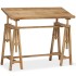 Mesa de dibujo de madera maciza de mango 116x50x76