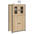 Aparador alto madera contrachapada roble Sonoma 62x32x106,5