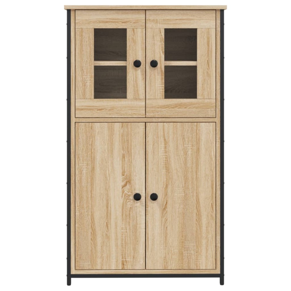 Aparador alto madera contrachapada roble Sonoma 62x32x106,5
