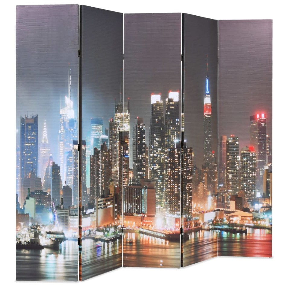 Biombo divisor plegable 200x170 cm Nueva York de
