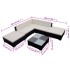 Set muebles de jardín y cojines 6 piezas ratán sintético