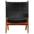 Silla de relax plegable de cuero auténtico