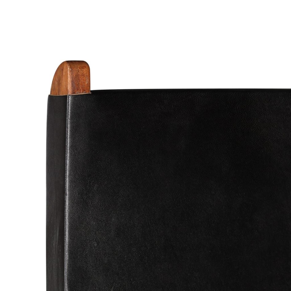 Silla de relax plegable de cuero auténtico