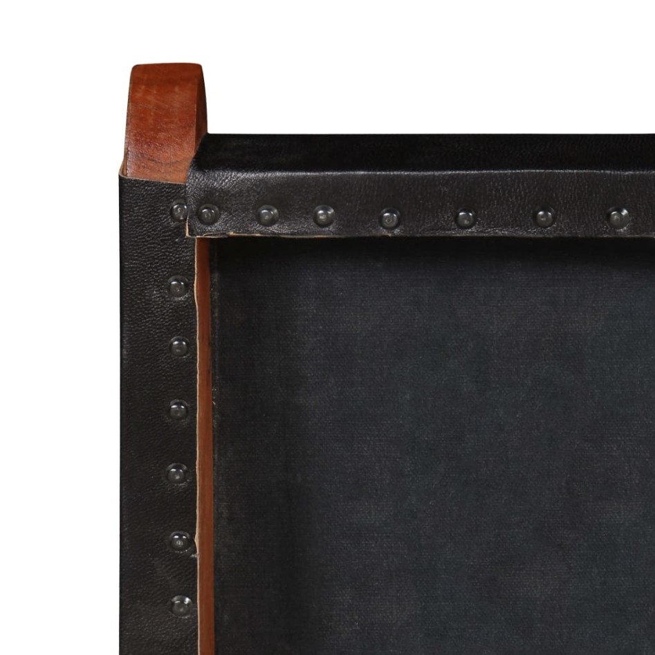 Silla de relax plegable de cuero auténtico