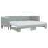 Sofá cama nido con colchón terciopelo gris claro 80x200