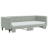 Sofá cama nido con colchón terciopelo gris claro 80x200