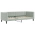 Sofá cama nido con colchón terciopelo gris claro 80x200