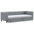 Sofá cama nido con cajones tela gris claro 80x200