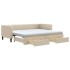 Sofá cama nido con cajones tela color crema 80x200