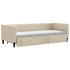 Sofá cama nido con cajones tela color crema 80x200