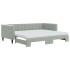 Sofá cama nido con colchón terciopelo gris claro 90x200