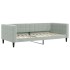 Sofá cama nido con colchón terciopelo gris claro 90x200
