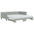 Sofá cama nido con colchón terciopelo gris claro 100x200