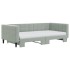 Sofá cama nido con colchón terciopelo gris claro 100x200