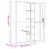 Armario archivador de acero blanco 105x40x180