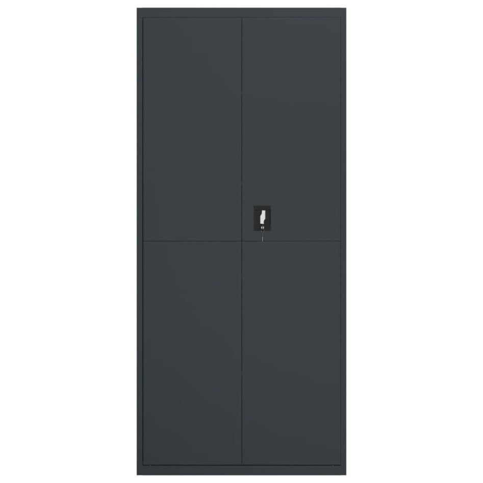 Armario archivador de acero gris antracita 90x40x240