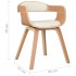 Sillas de comedor 2 uds madera curvada y cuero sintético