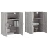 Armarios de pared 2 uds madera de ingeniería gris