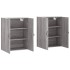 Armarios de pared 2 uds madera de ingeniería gris
