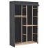 Armario de tela de 3 niveles gris 110x40x170