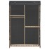 Armario de tela de 3 niveles gris 110x40x170