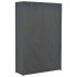 Armario de tela de 3 niveles gris 110x40x170