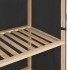 Armario de tela de 3 niveles gris 110x40x170