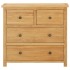 Cajonera de madera de roble macizo 80x35x75