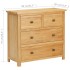Cajonera de madera de roble macizo 80x35x75