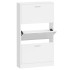 Mueble zapatero madera contrachapada blanco brillo 59x17x108