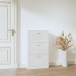 Mueble zapatero madera contrachapada blanco brillo 59x17x108