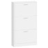 Mueble zapatero madera contrachapada blanco brillo 59x17x108