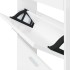 Mueble zapatero madera contrachapada blanco brillo 59x17x108