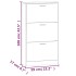 Mueble zapatero madera contrachapada blanco brillo 59x17x108