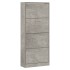 Mueble zapatero madera contrachapada gris hormigón 63x24x147