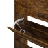 Mueble zapatero madera contrachapada roble ahumado 63x24x147