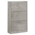 Mueble zapatero madera contrachapada gris hormigón 63x24x103
