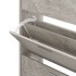 Mueble zapatero madera contrachapada gris hormigón 63x24x103