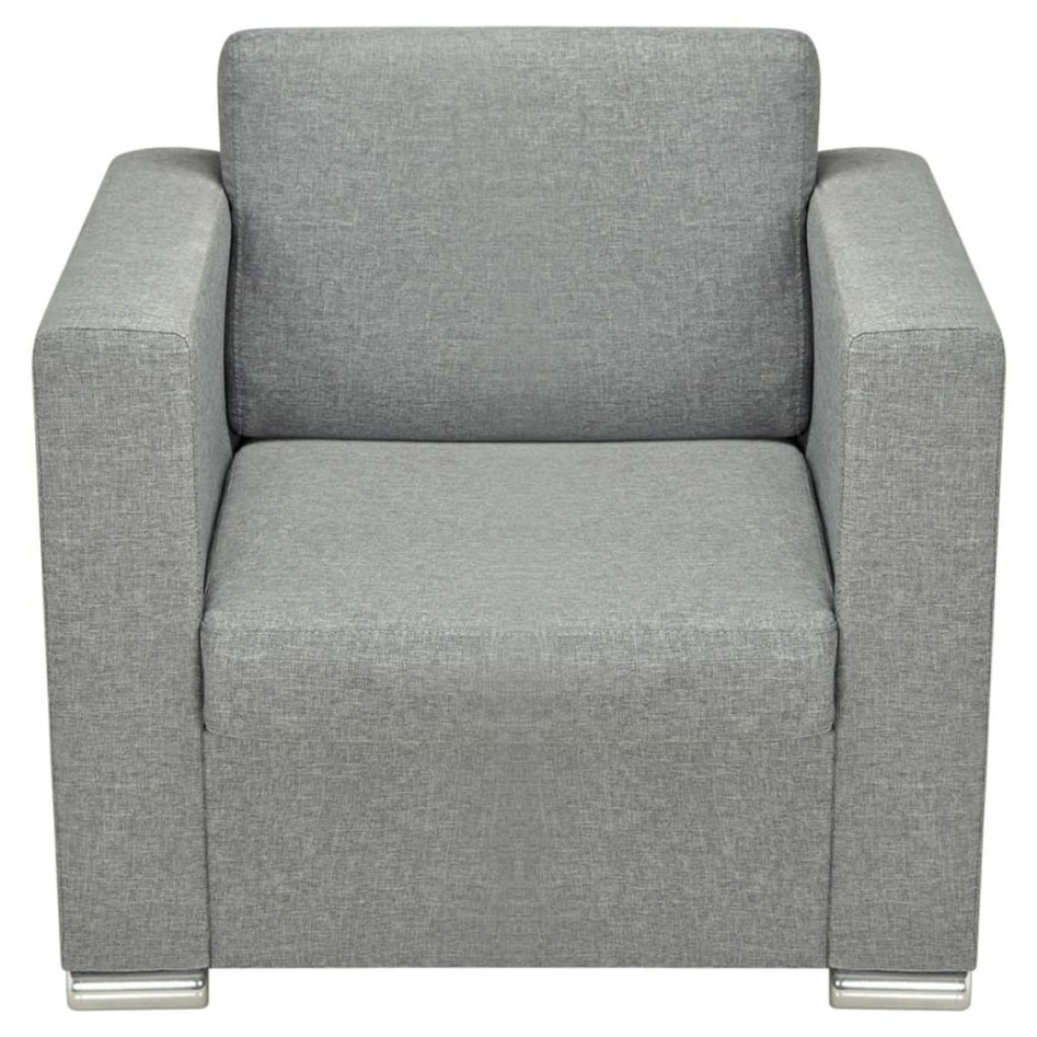 Sillón de tela gris